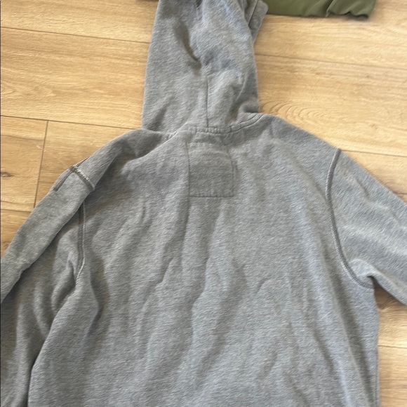 Gray Sweatshirt with Adjustable Hood and Relaxed Fit - Picture 9 of 14